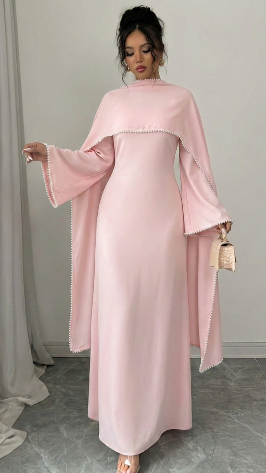 Elora – Abaya mit Perlenbesatz