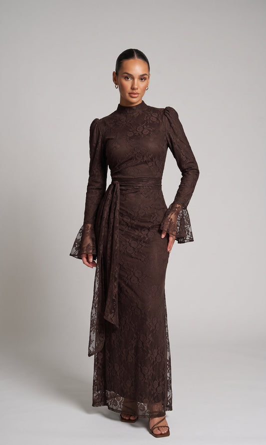 Feyza – Spitzen-Maxikleid