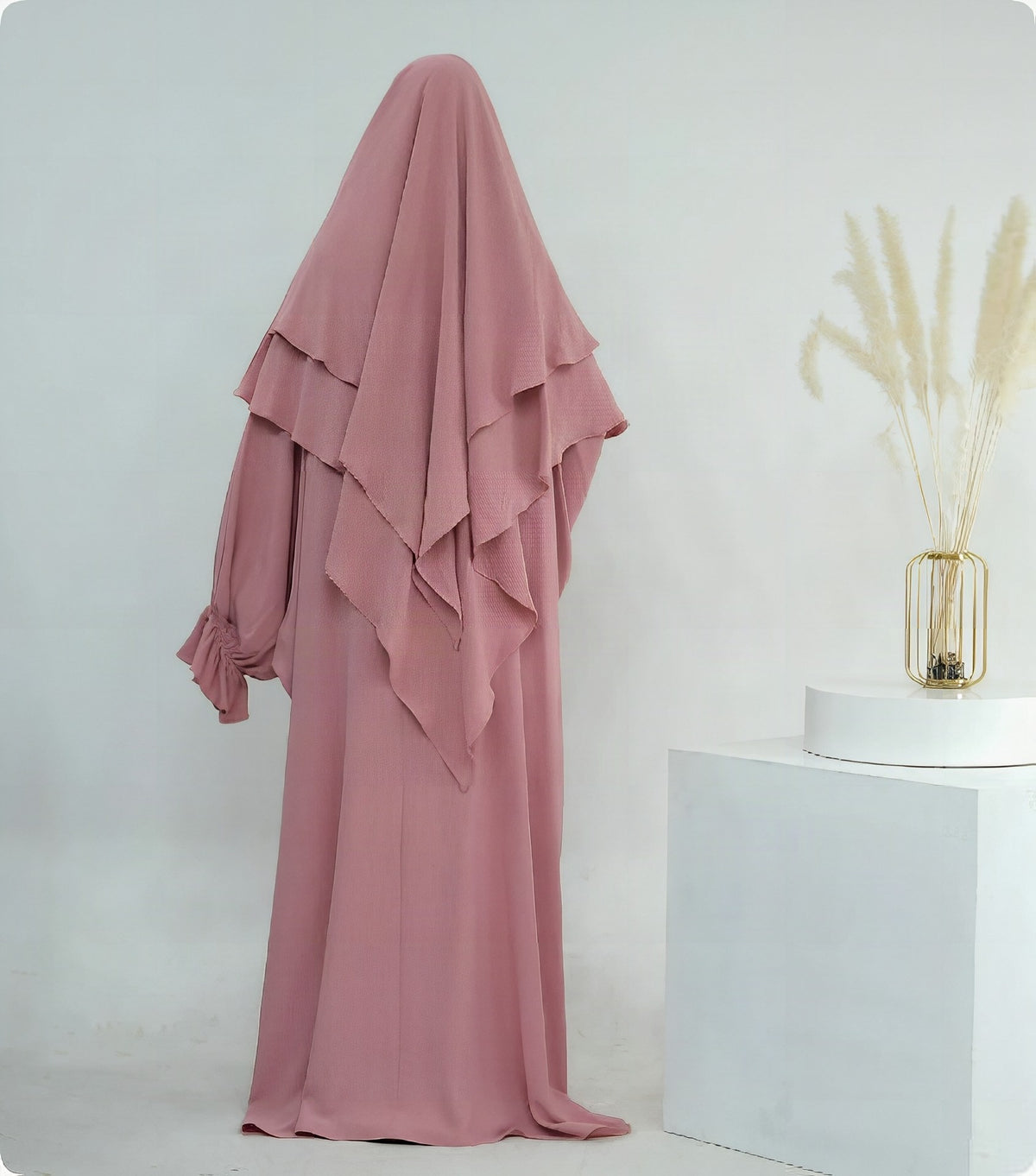 Hafsa – Khimar-Set, zweilagig mit Abaya
