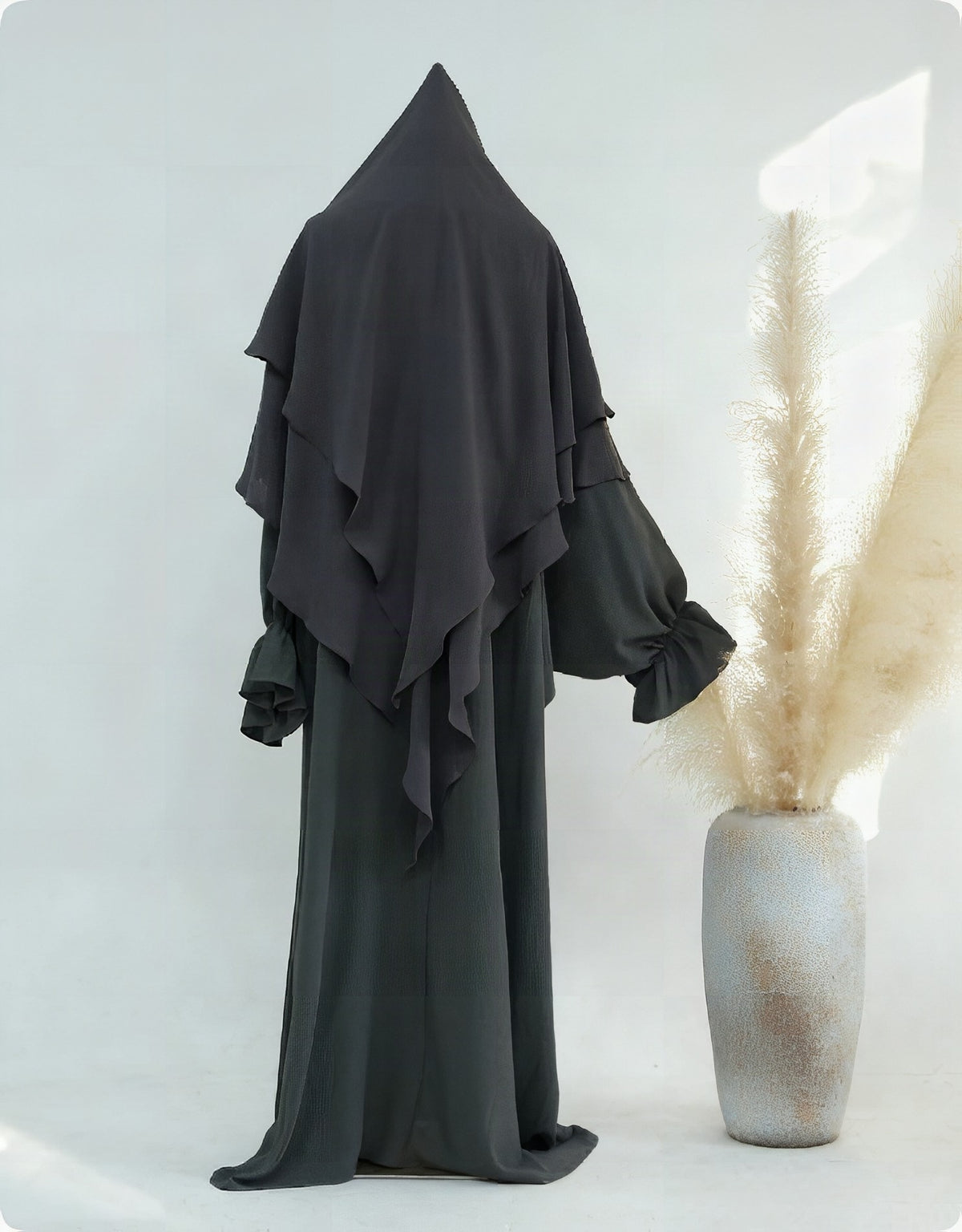 Hafsa – Khimar-Set, zweilagig mit Abaya