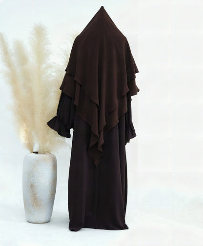 Hafsa – Khimar-Set, zweilagig mit Abaya
