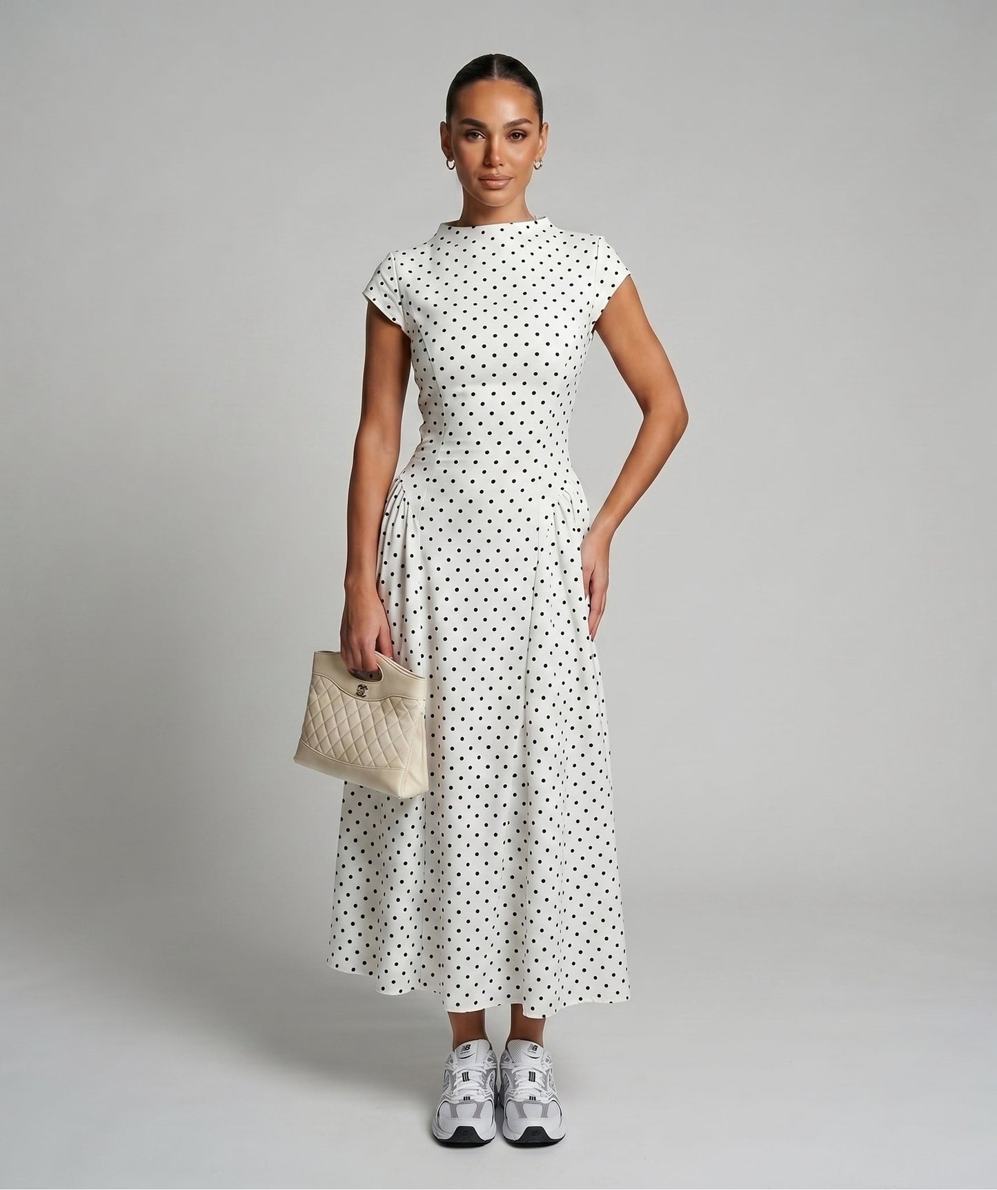 Bahar – Gepunktetes Maxikleid