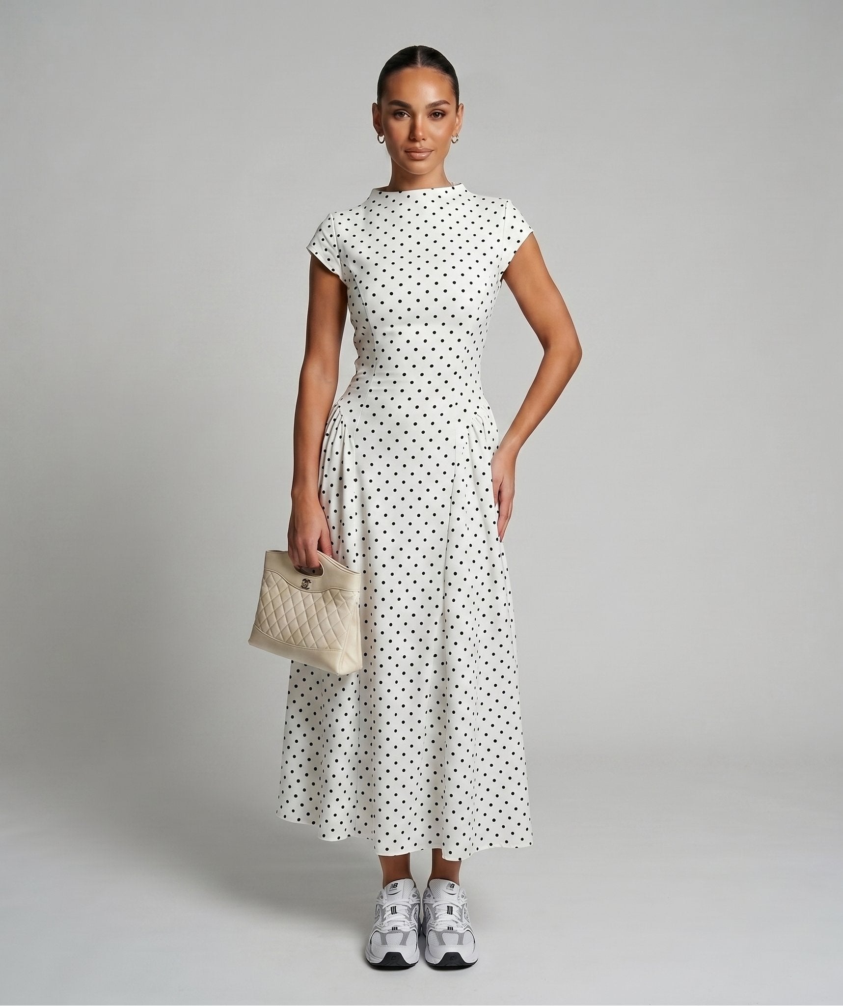Bahar – Gepunktetes Maxikleid