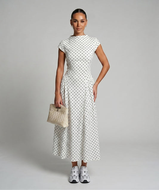 Bahar – Gepunktetes Maxikleid