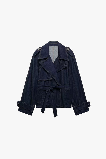 Trish – Jeansjacke mit Gürtel