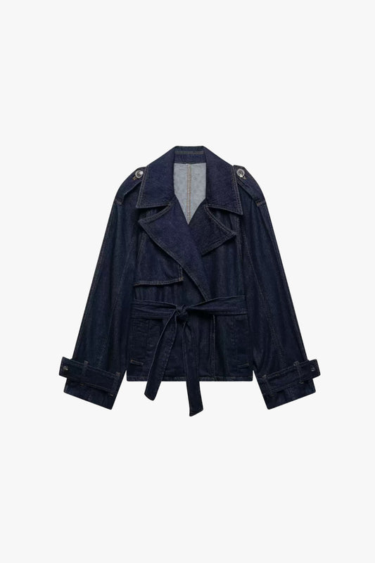 Trish – Jeansjacke mit Gürtel